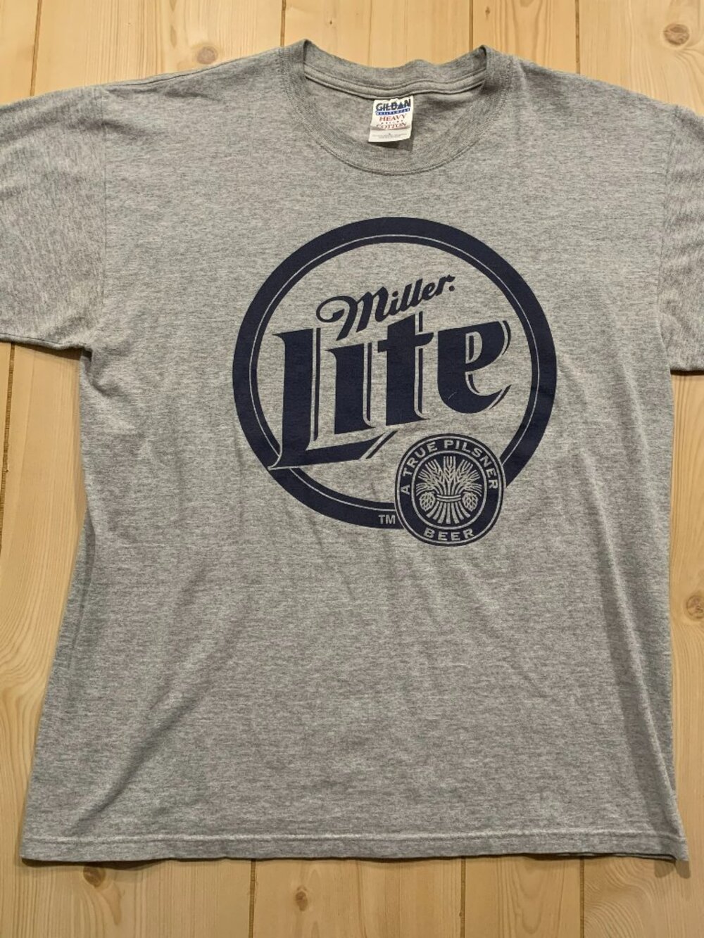Vintage Y2K Miller Lite True Pilsner Beer Brewery High Life MGD T-Shirt L